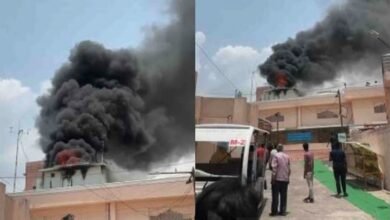 बाबा महाकालेश्वर मंदिर परिसर में लगी आग, मचा हड़कंप