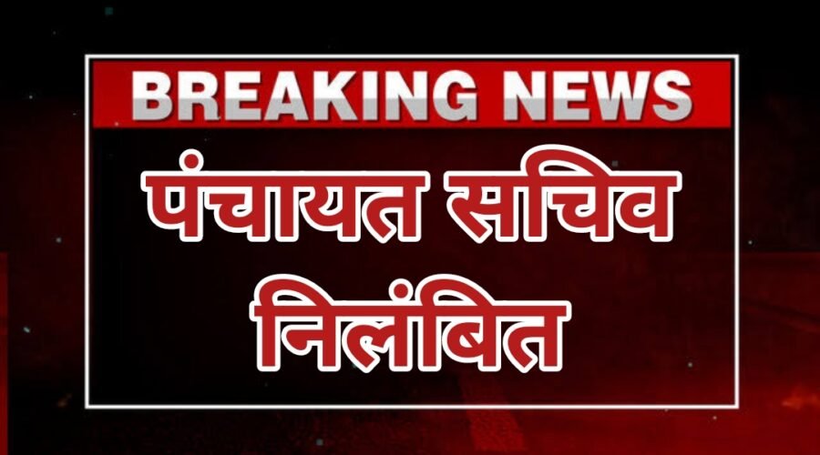 कड़ी कार्रवाई : पंचायत सचिव निलंबित